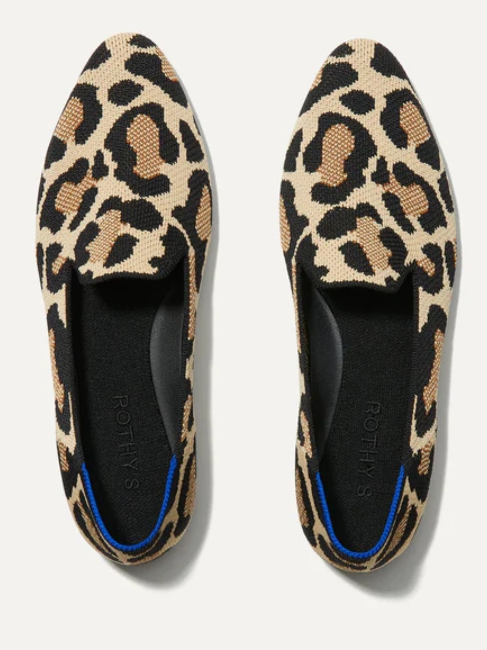 Rothy's Leopard Knit Pointed Almond Loafer